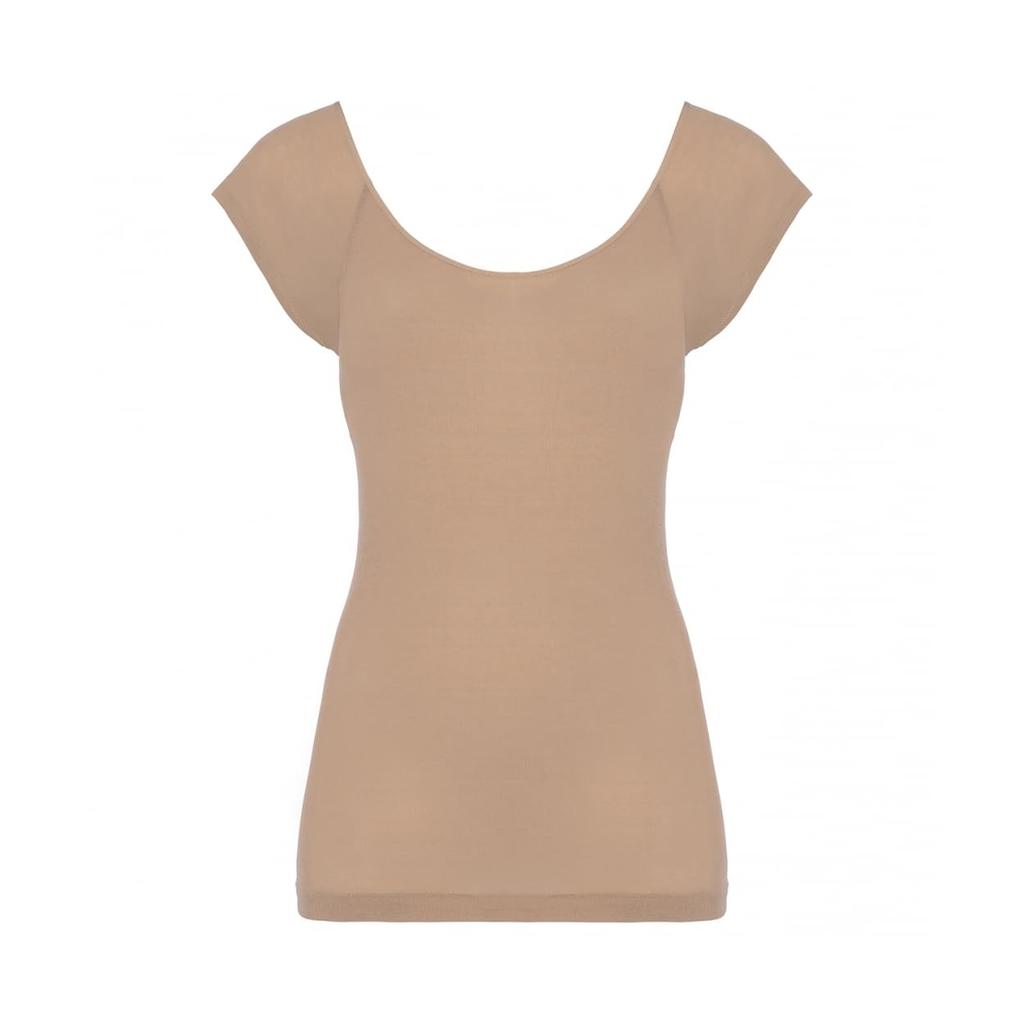 Triumph Lightweight Innerwear 5450 French Sleeve Top 1594 Size L (Beige)