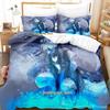 New Kantai Collection Bedding Set Cartoon Anime three-piece Set Adult Kid Bedroom Duvetcover Sets 3D Kawaii Girl Twin Set