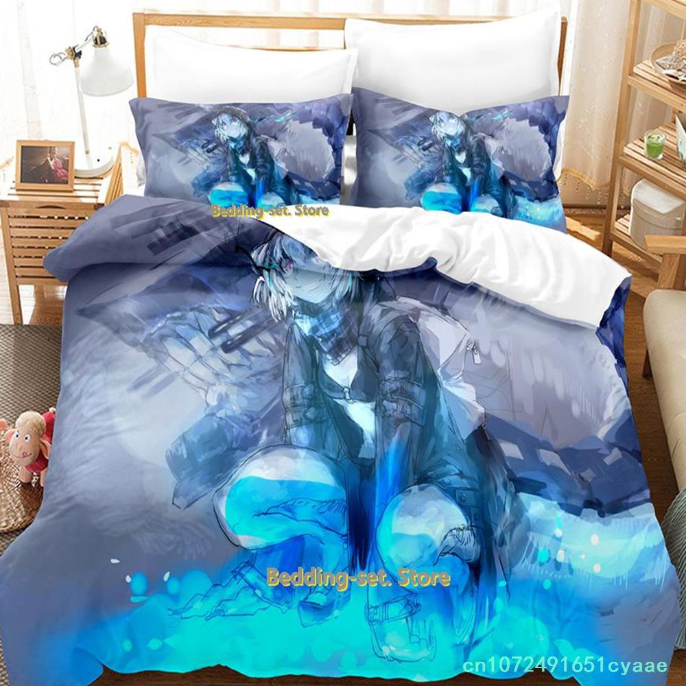 New Kantai Collection Bedding Set Cartoon Anime three-piece Set Adult Kid Bedroom Duvetcover Sets 3D Kawaii Girl Twin Set