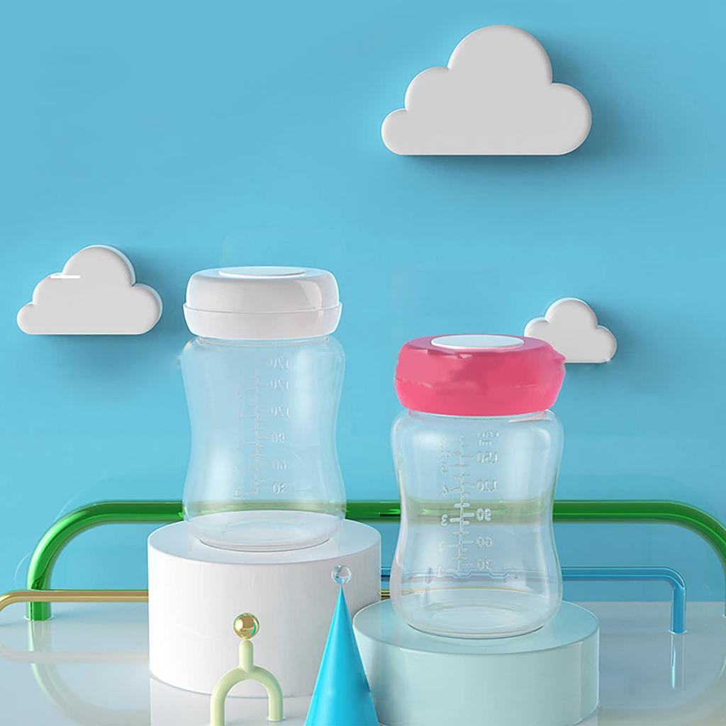 Breast Milk Storage Bottles, 120°C (40°F), Heat-Resistant PP, 180ml, with Silicone Gasket, Leak-Proof, Refrigerator-Safe, 4 Colors, Easy to Clean