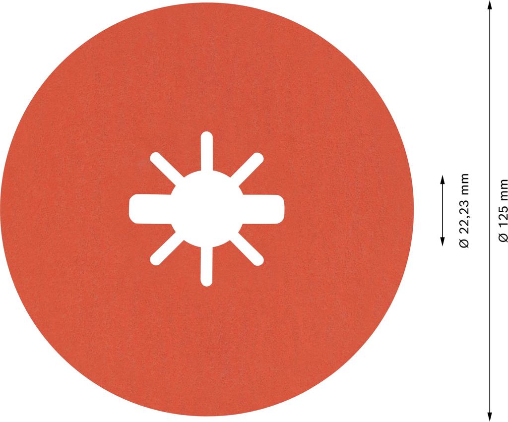 Керамический шлифовальный диск BOSCH Prisma R782 25 2608621827 X-LOCK (Нержавеющая сталь, 125 мм, #120, шт.)