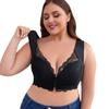 Plus Size Lace Back Front Clasp Push-up Tank Bra