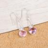 Morganite Gemstone 925 Sterling Silver Jewelry Handmade Dangle Earrings 1.90" EE-46-11