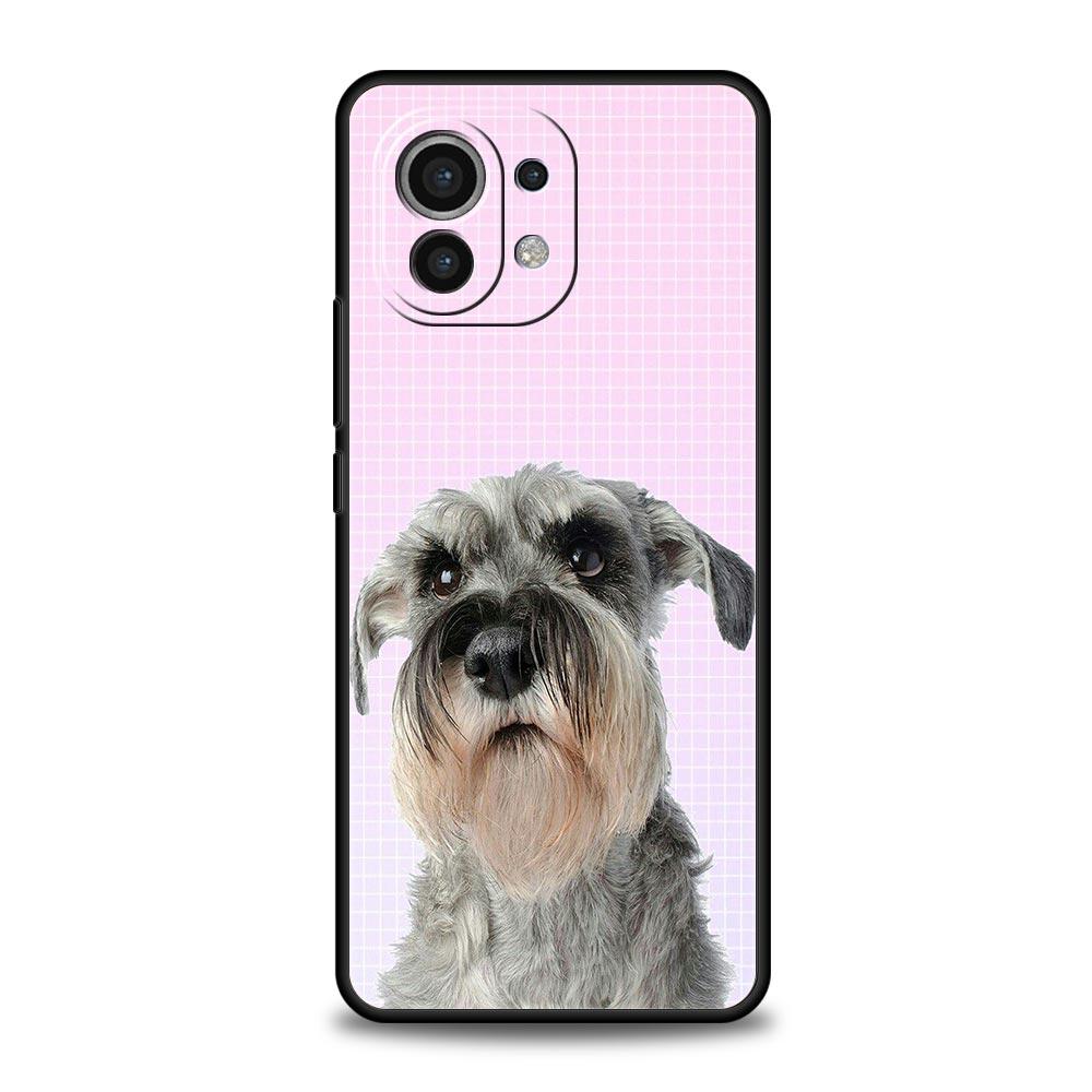 Чехол для телефона для Xiaomi Mi 15 14 14T 13T 12T Pro 12 13 11 Lite 5G 11T X6 X5 Pro Мягкий ТПУ чехол Мультяшная собака Шнауцер