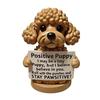 Emotional Support Puppy Statue Positive Dog Ornament Puppy Figurine with Motivational Message Inspirational Gift for Companion Coworkers