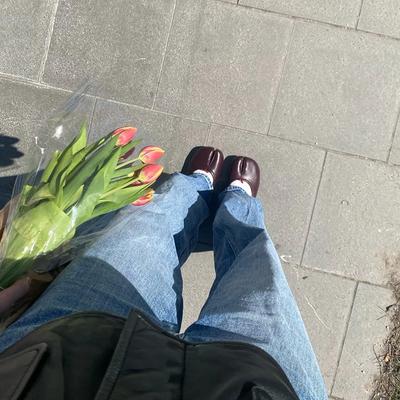 IPPEUM Женские балетки с раздельным носком Мэри Джейн Черные Большого размера 44 Туфли-лоферы для платья Дропшиппинг Балетки для женщин