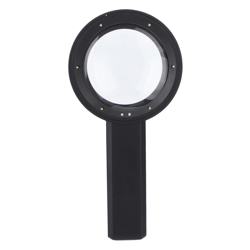 Ручная лупа 6X/15X для чтения, с подсветкой и 6 светодиодными лампами для пожилых людей