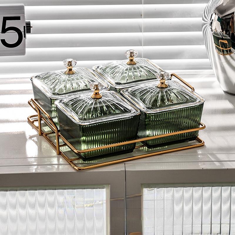 Легкая роскошная фруктовая тарелка для разделения тарелка для дома, гостиной, сухофруктов, конфет, закусок, бара, караоке, орехов, тарелка