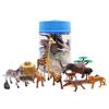 Набор фигурок животных Animal Planet с круглым ведром, 14 предметов, 1 набор, популярные игрушки в Корее