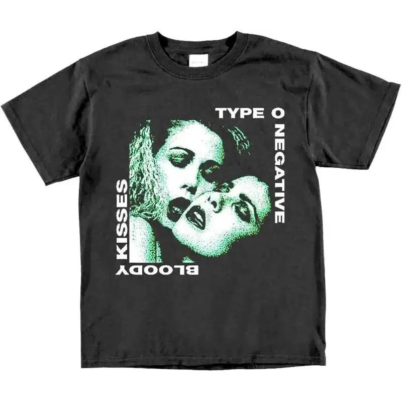 Футболка O Negative Bloody Kisses Винтажная Хэви-метал Готика Гранж Y2K Панк