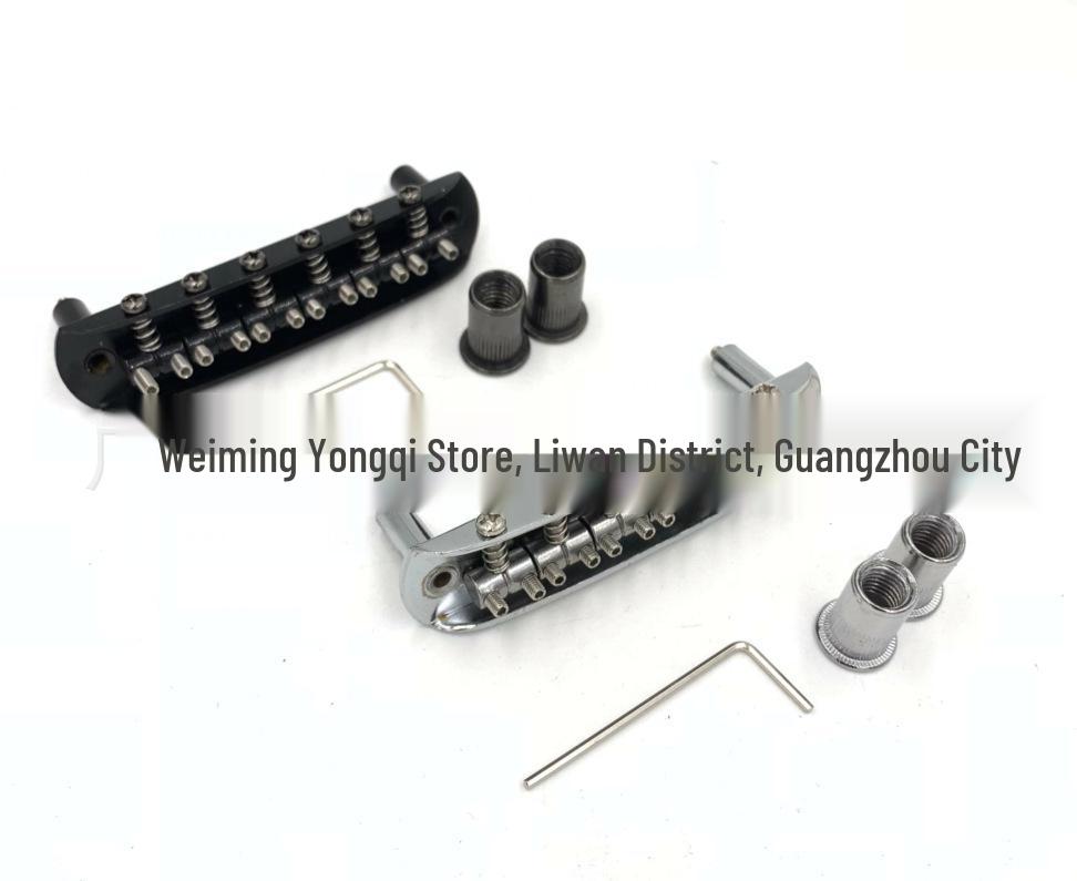 Аксессуары для 6-струнной электрогитары: Набор верхнего и нижнего порожков в серебре, золоте, черном цвете