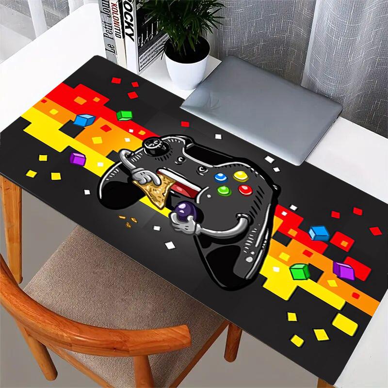 1pc Video Game Controller Eating Pizza Computer Pad Mouse Pads for Desk,Gamers and Office Use 020295