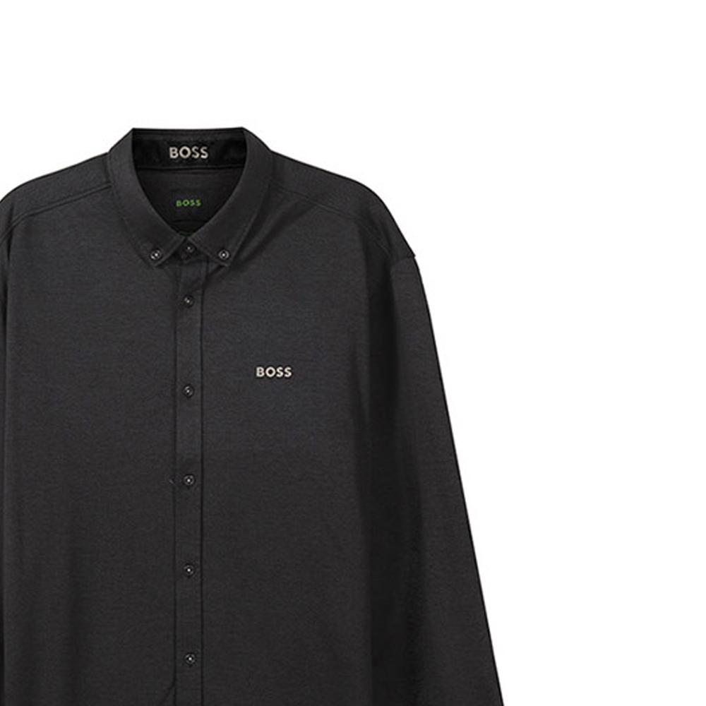 Hugo Boss Мужская рубашка с длинным рукавом Черно-серая 50466044-001