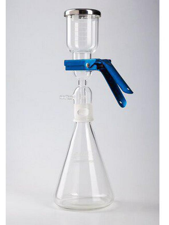 Jinteng 1L+2L Sand Core Filtration Apparatus with Solvent Filter, Clamp, and Erlenmeyer Flask