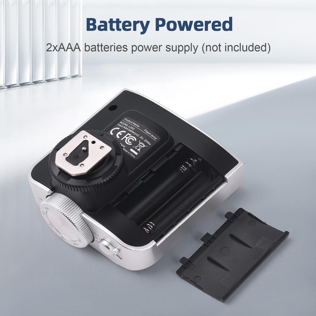 Universal Mini Camera Flash GN15 On-camera Flash Light 6000K Speedlite 6-Level Brightness Manual/