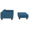 Children s Sofa with Footstool Blue 100 x 50 x 30 cm Velvet
