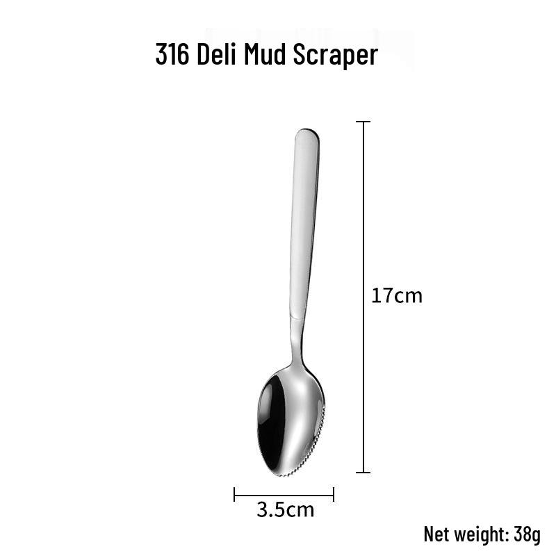 Набор столовых приборов из нержавеющей стали 316: Суповая ложка, Фруктовая вилка, Половник, Скребок для западной кухни