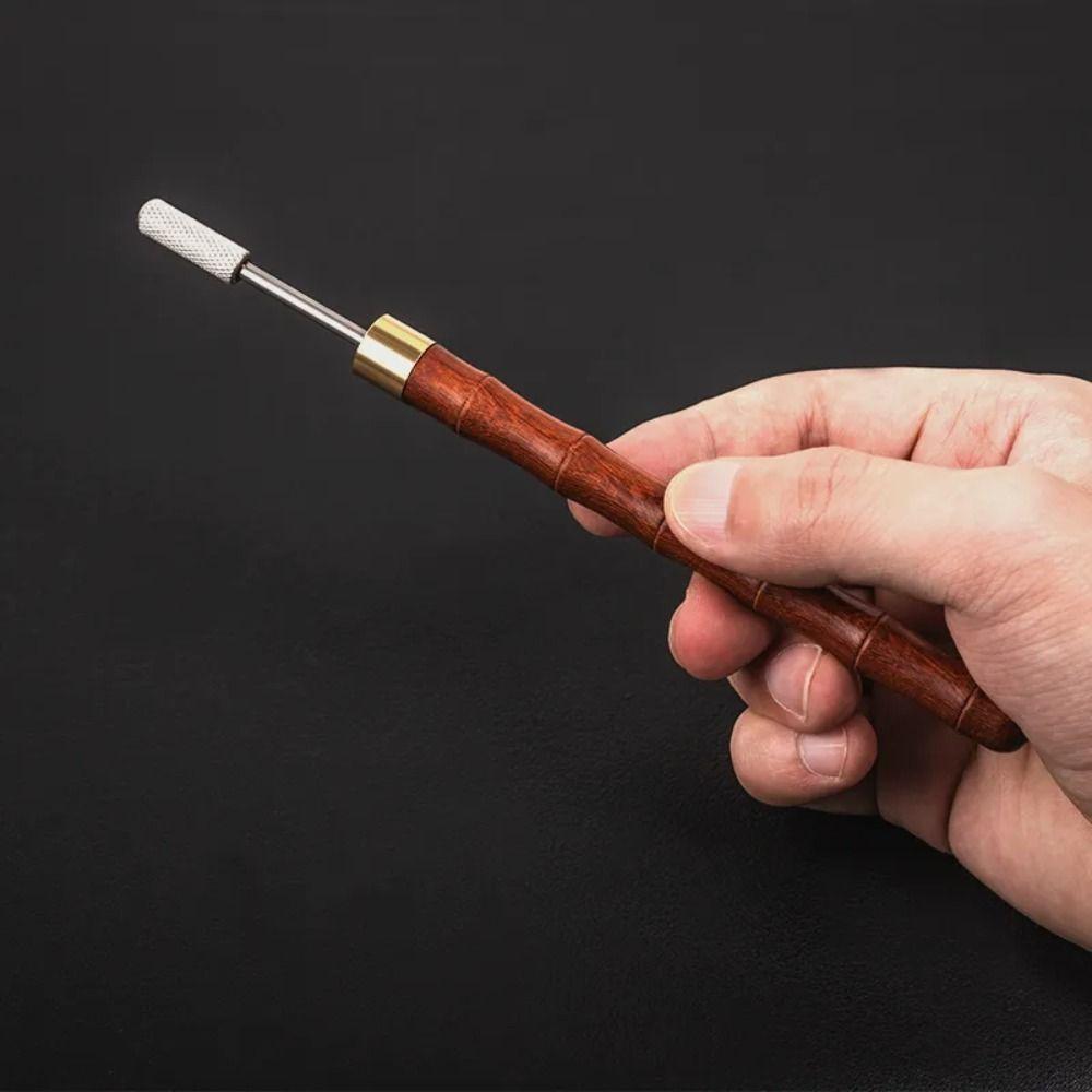 DIY Ремесло Кожаный Край Краска Ролик Многоразовый Сандаловое Дерево Край Масло Финишный Инструмент Латунная Головка Нержавеющая Сталь Кожа Краска Рисование Перо