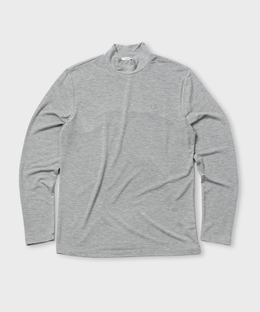PANICALE Slim Fit Embroidered Turtleneck T-Shirt [2 Colors]