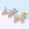 Sparkling Dog Brooch Novelty Lapel Pins Fashion Jewellery Pins  Suit Coat Accessories