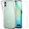 Protective Case - BOOLING - Samsung Galaxy A06 - Soft Silicone - Transparent - 2 Tempered Glasses