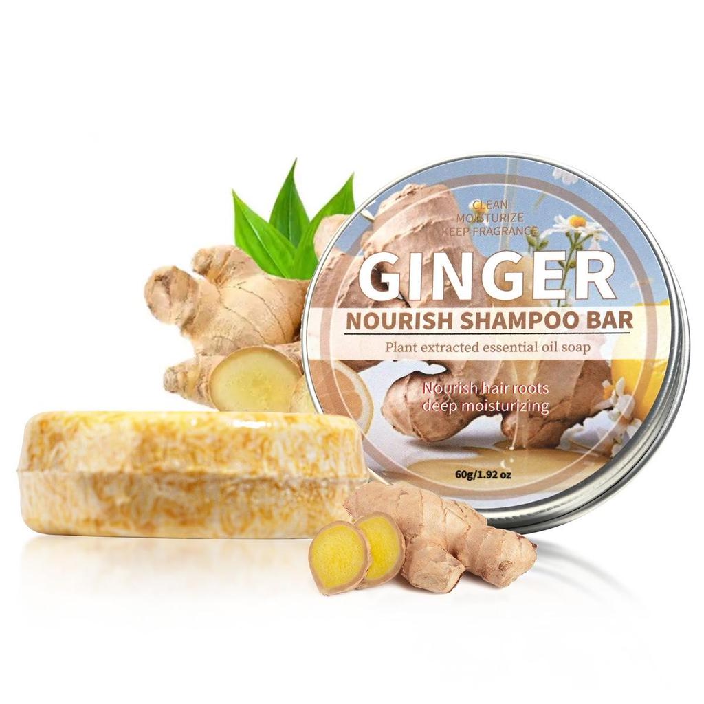 Coconut & He Shou Wu Ginseng Bamboo Charcoal Shampoo Soap with Essential Oils & Cypress Leaf