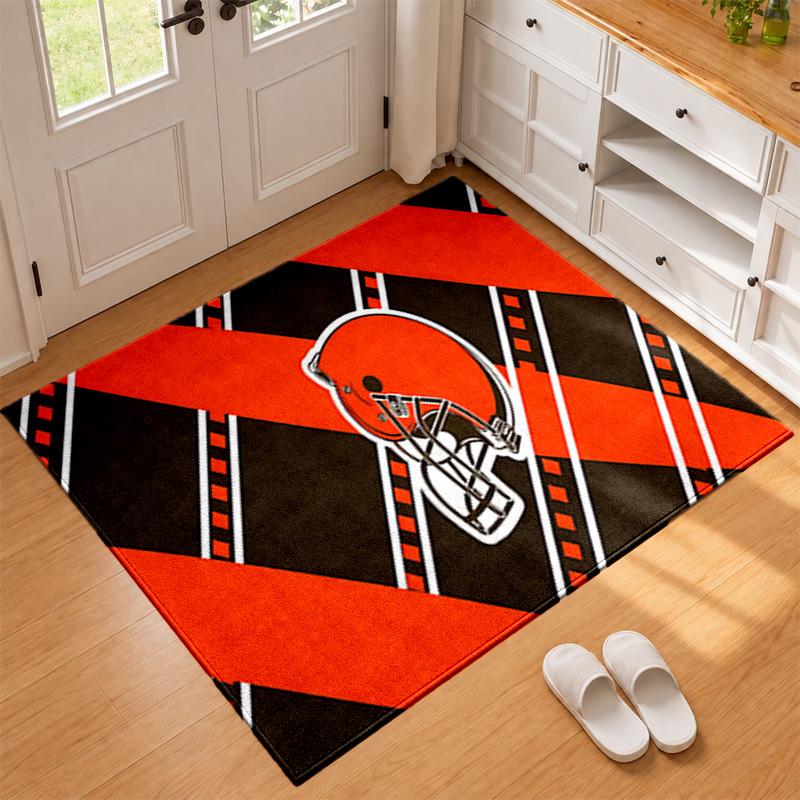 Cleveland Browns Carpet Door Mat for Living Room or Bedroom Protective Mat Under Chair Office Decoration Christmas Gift Birthday Present