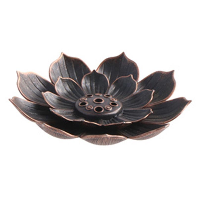 Держатель для палочки для благовоний из сплава, пластина для горелки, буддийская спираль, лотосовая курильница