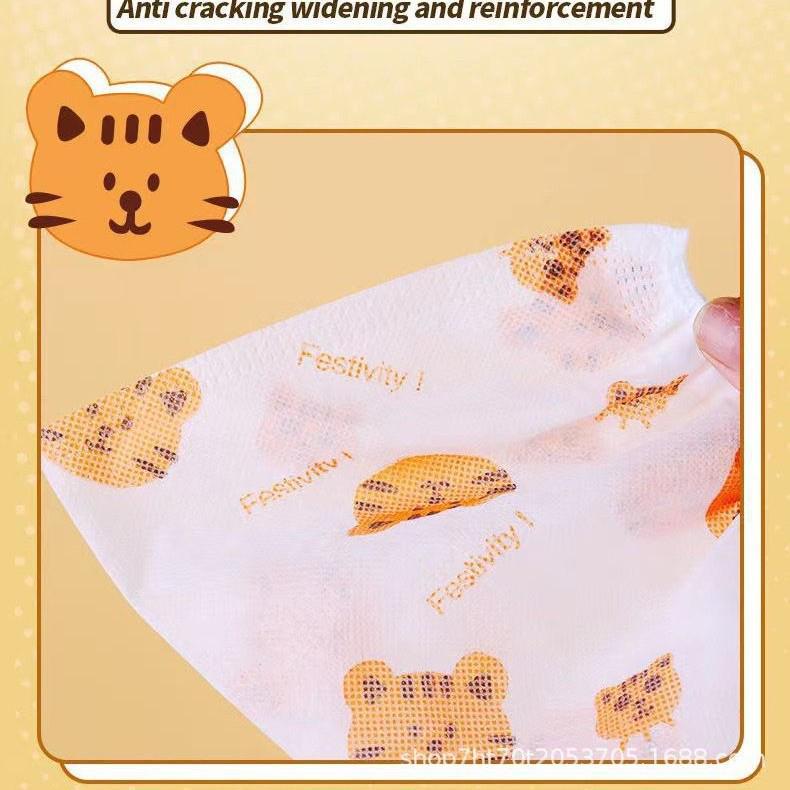 Утолщенные одноразовые противоскользящие чехлы для обуви из нетканого материала с мультяшным рисунком для взрослых