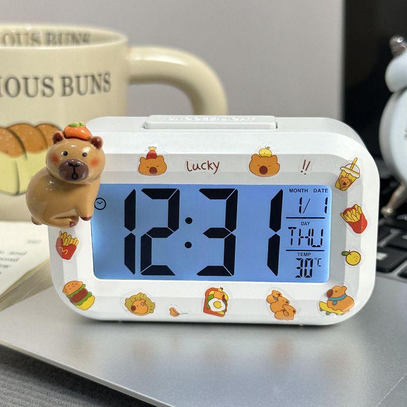 Popular Jiyika Wow Doll Decorative Mini Alarm Clock Student Dormitory Multifunctional Timing Bedside Clock Alarm Clock
