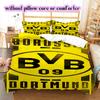 football Logo Pattern Bedding Quilt Set Quilt Cover Pillowcase Home Decoration Birthday Gift (1*duvet cover+ 2*pillowcase, without core)