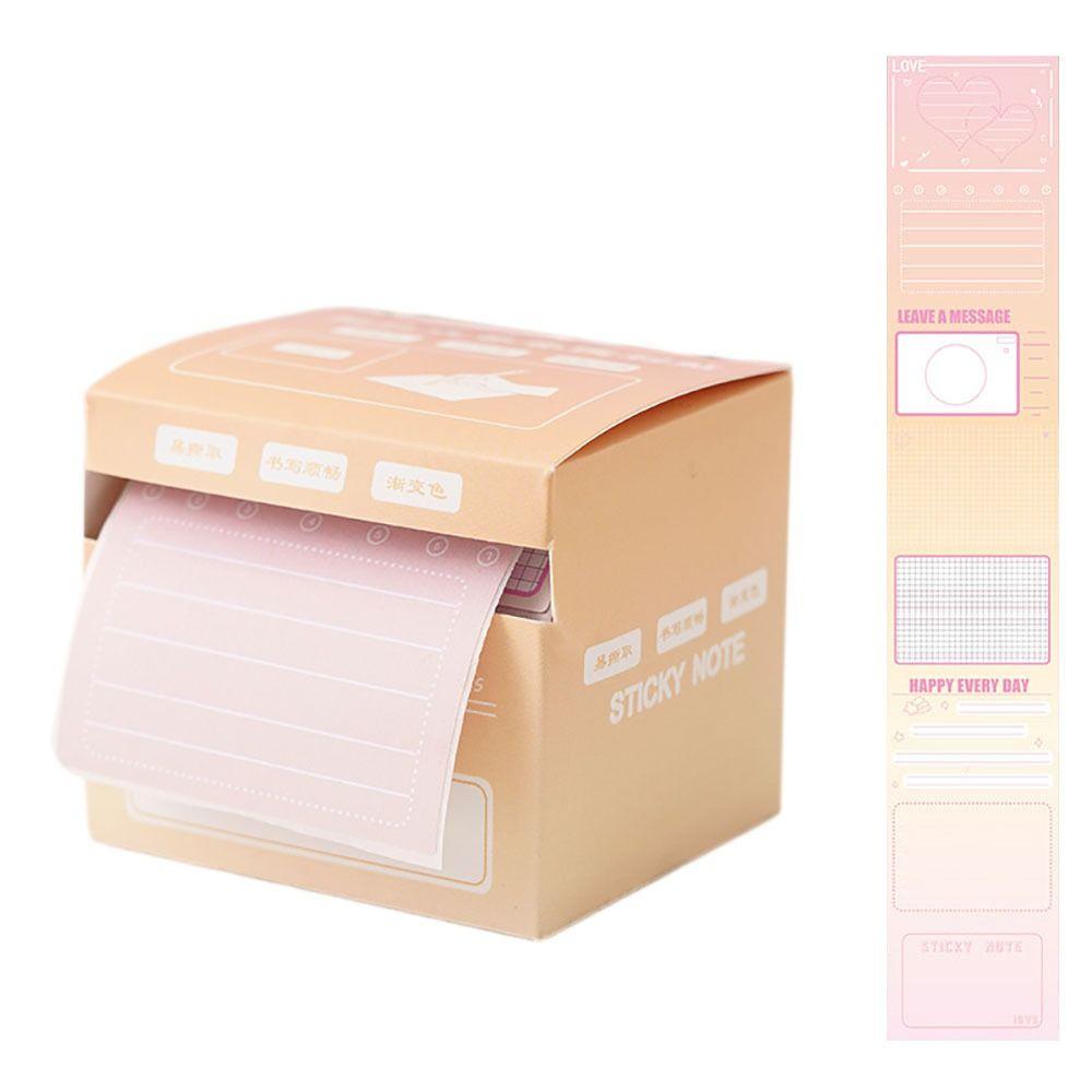 256Pcs/Set Full Adhesive Sticky Note Stationery Tearable Notepad Labels Stickers School/Office