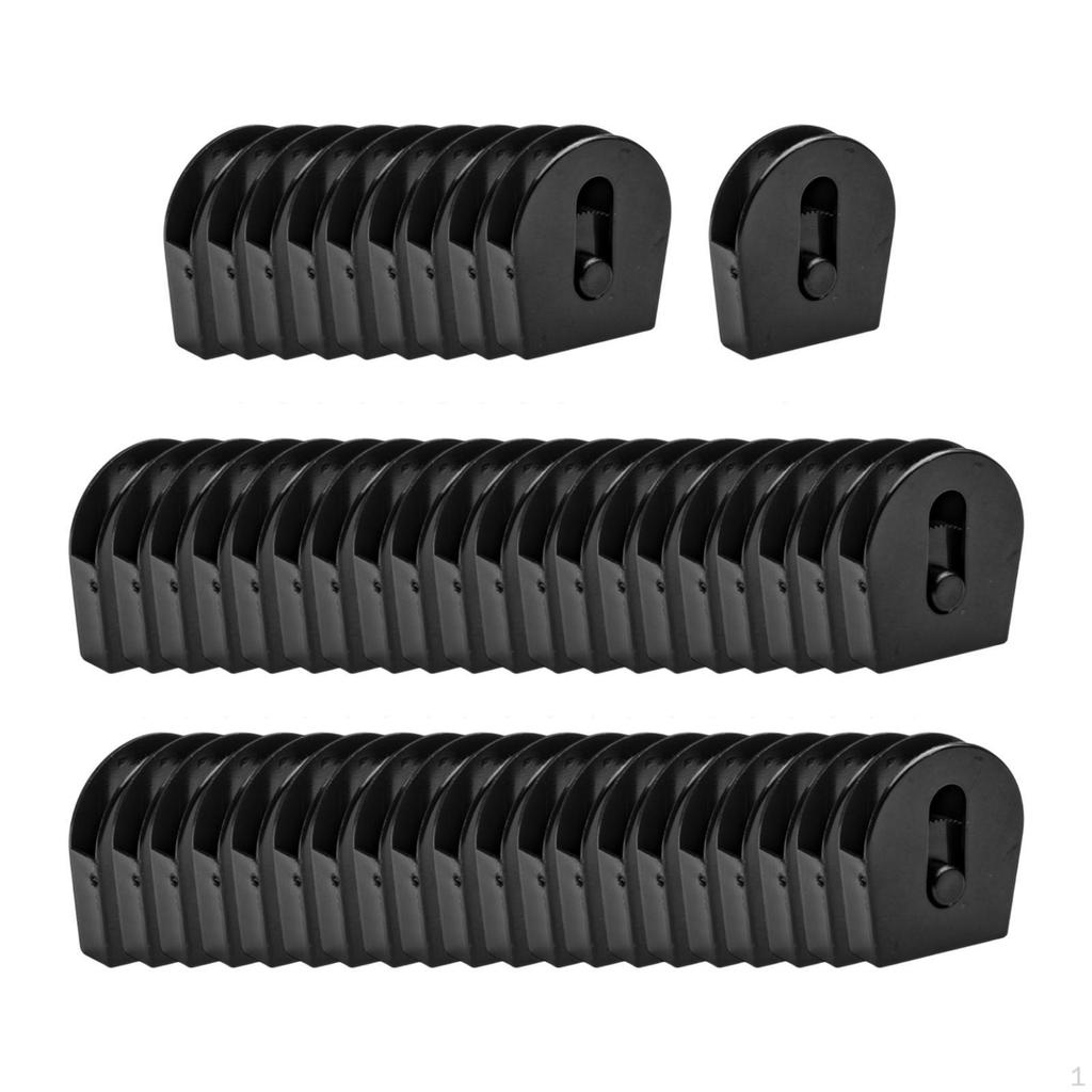 50 Pieces Shoelace Wheel Cord Lock Stoppers End Slider Easy To Use Multi-use Toggle Stopper for