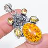 Натуральный балтийский янтарь, цитрин, ювелирная подвеска из стерлингового серебра 925 пробы, 2,01 дюйма d7A63