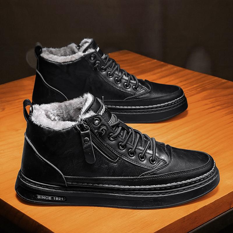 Sneakers Sports Shoes Men 2024 New Winter Cotton Wool Mans Footwear High Quality Mans Tool Boots Trend Footwear Tenis