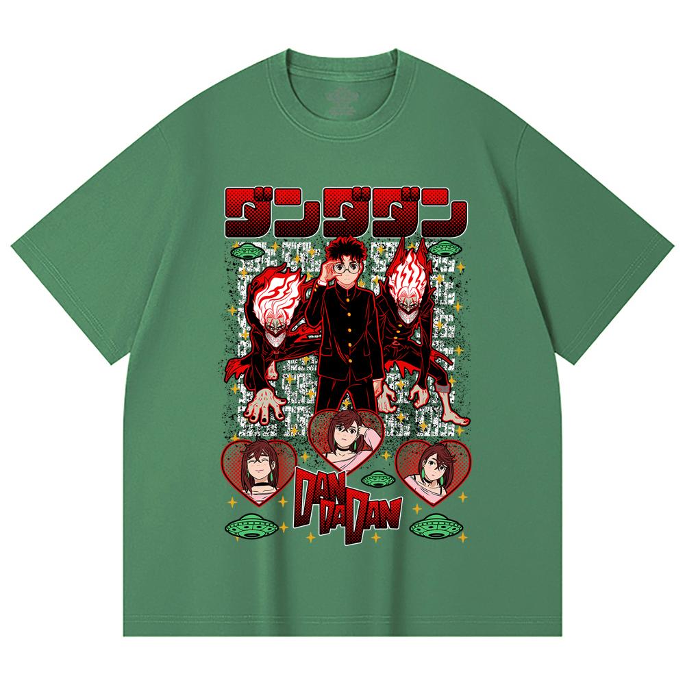 230 Gsm 100% Cotton Dandadan V27 Okarun Print Unisex Heavy Cotton T Shirt