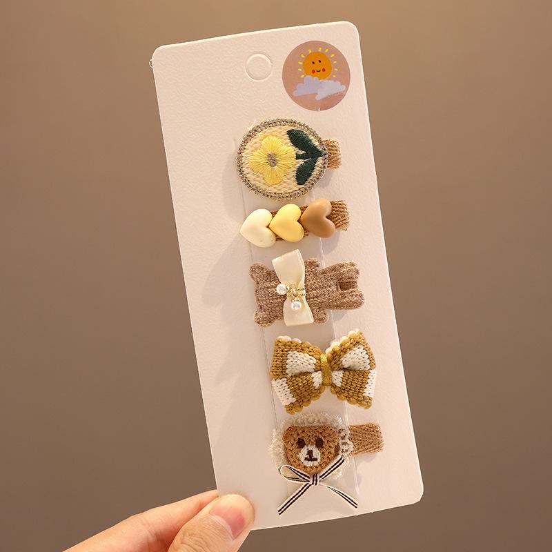 2-5pcs/set Baby Hairpin Cute Cartoon Animal Hair Clip for Kid Girl Korean Fashion Bang Side Clip for Children Hair Accessories
