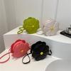 Fresh and Sweet Bag Women's New Flower Small Round Bag Popular Cute Handbag Purse Trendy Single Shoulder Crossbody Bag