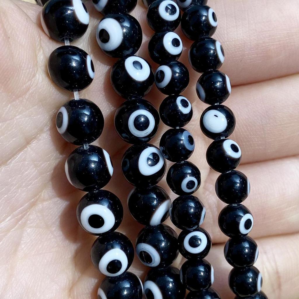 4/6/8 мм красочные круглые бусины от сглаза свободные глазурованные стеклянные бусины лэмпворк для изготовления ювелирных изделий