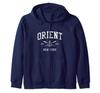 Orient NY Vintage Cross Oar & Boat Anchor Sports Zip Hoodie