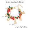 Christmas Theme Charm Bracelet With Pendant Tree Santa Reindeer Snowflake Adjustable Women