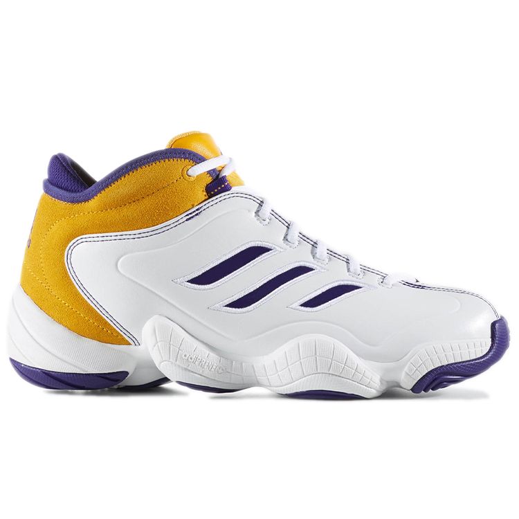 Adidas Crazy 3 Woven Classic Нескользящие Прочные Ретро Баскетбольные Кроссовки Средней Высоты Мужские Кроссовки Белые Фиолетовые Золотые B72770
