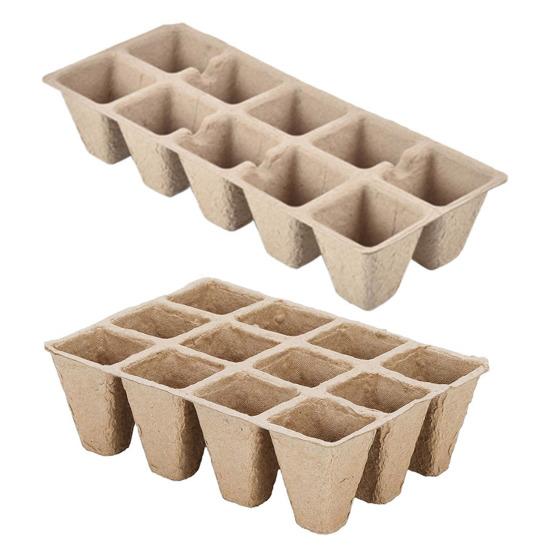 10 шт. поддонов для проращивания, горшки для рассады, экологически чистые, прочные, биоразлагаемые поддоны для садовода