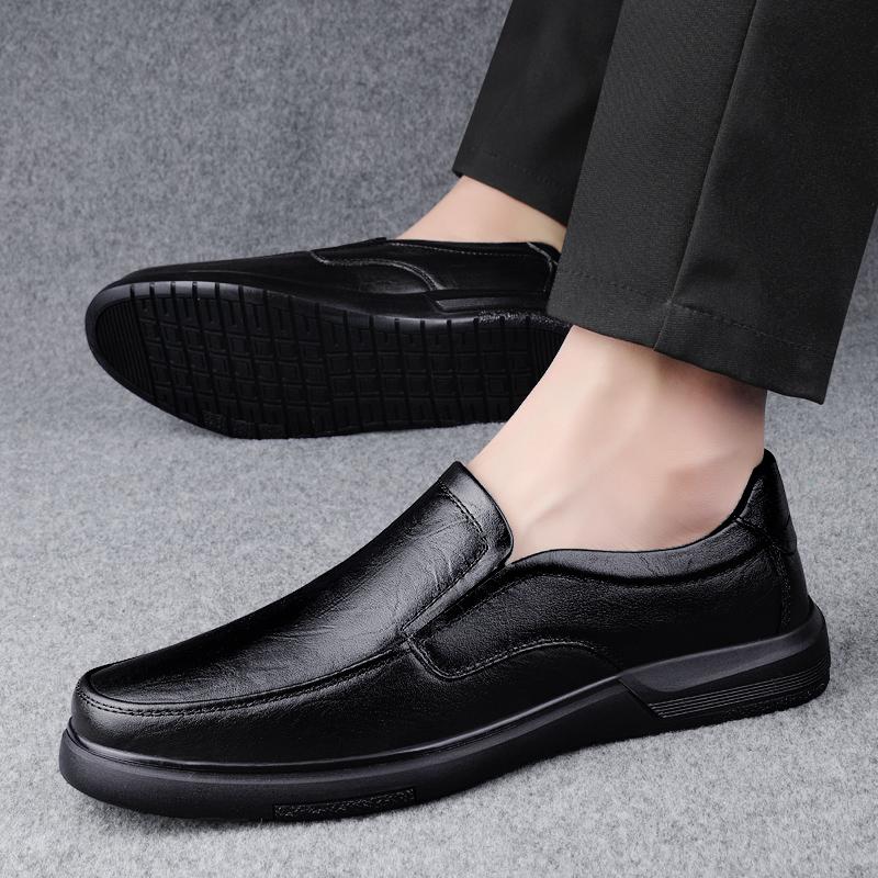 Модные высококачественные мужские туфли без застежек, мужские мокасины из натуральной кожи, универсальная мужская повседневная обувь, удобные мужские туфли для свадебного платья