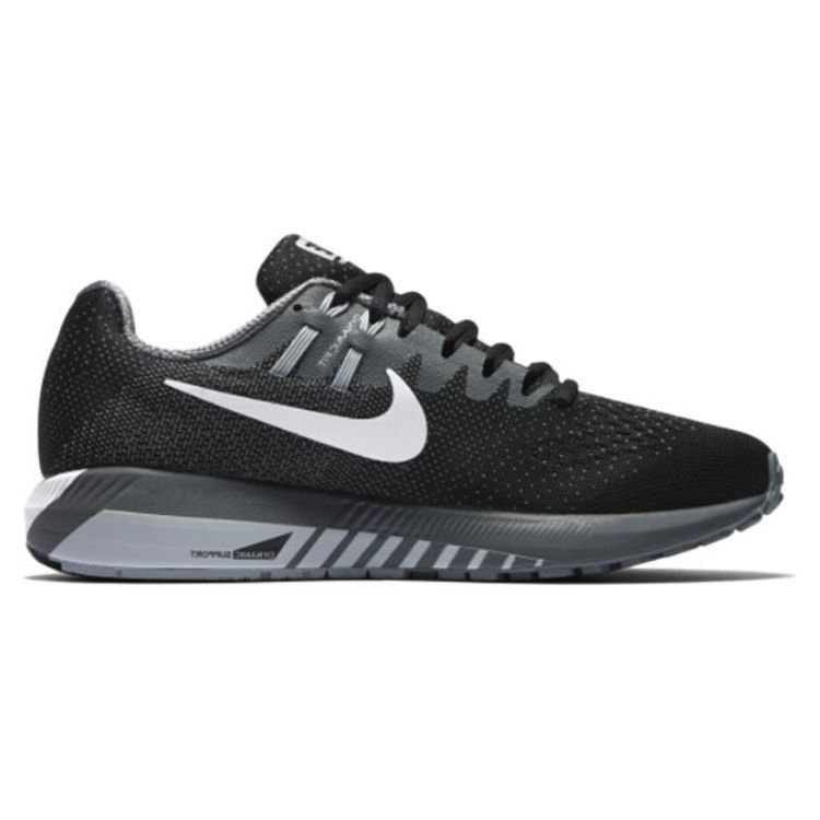 Nike Черные женские кроссовки Air Zoom Structure 20 Cool-Grey-Wolf-Grey-White 849577-003