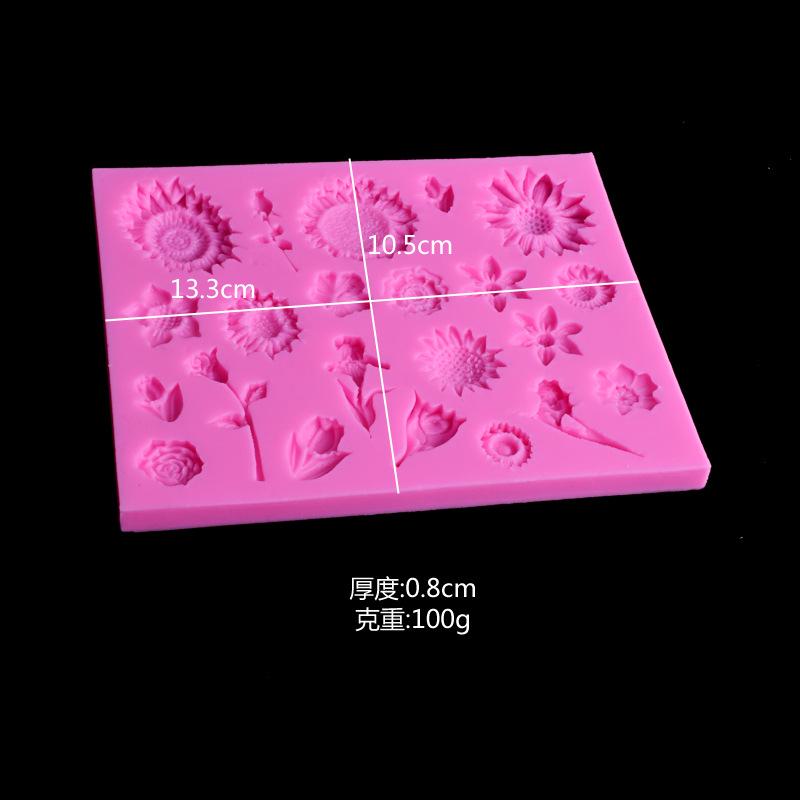 22 Even Flower Fondant Silicone Mold Chocolate Pudding Biscuit Handmade Soap Mold