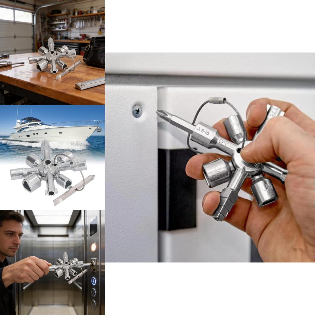 Multi Function Aluminum Alloy Key Wrench For Water Meter Valve And Elevator Control Cabinets