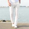 Men's Cotton Linen Pants Men's New Fall Breathable Solid Color Linen Pants Fitness Streetwear
