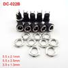 10Pcs 3.5*1.3mm 5.5*2.1mm 5.5*2.5mm Supply Socket Connector 2 Terminal 2 Pin Panel Mount Connector