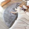 Полукруглый коврик из искусственного кроличьего меха: Теплый плюшевый ковер для спальни, гостиной или детской комнаты